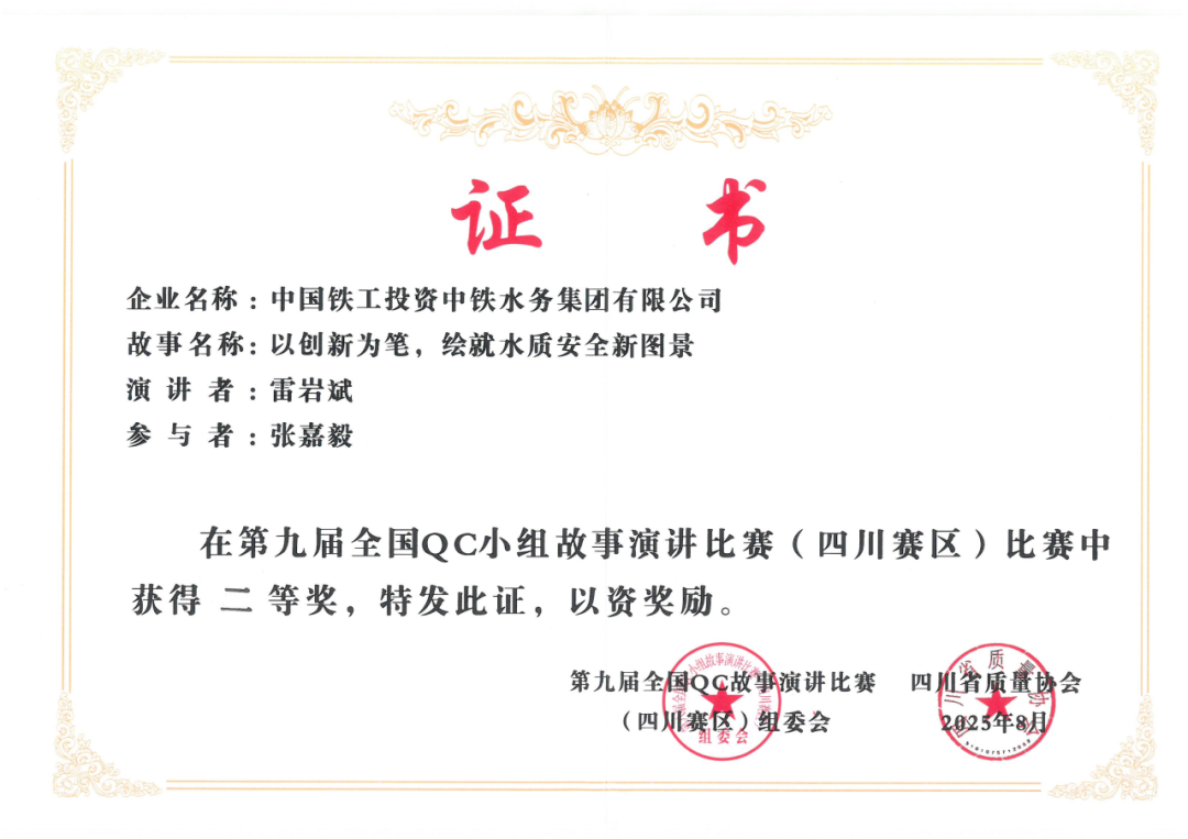 喜訊！銀川中鐵水務(wù)職工屢獲殊榮 捷報頻傳創(chuàng)佳績